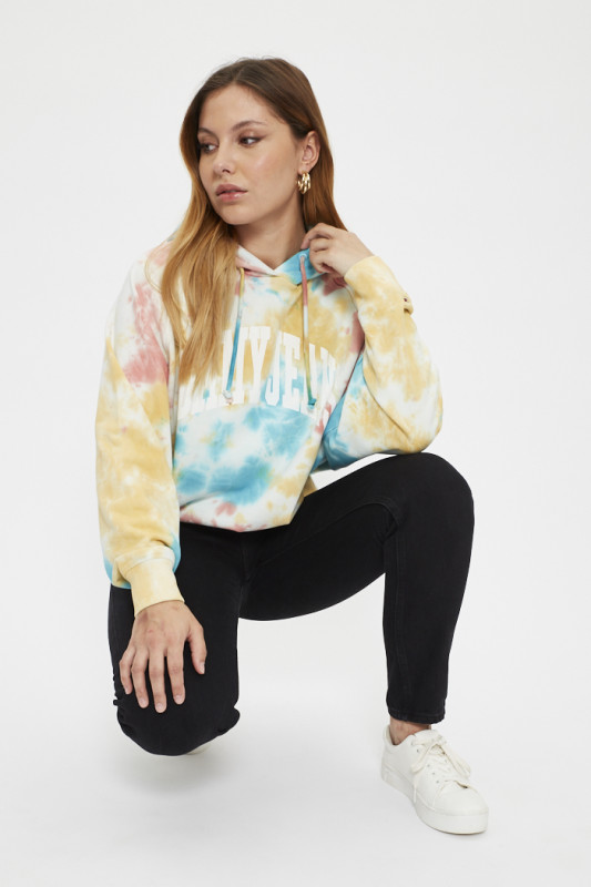 Sweat à capuche tie and dye