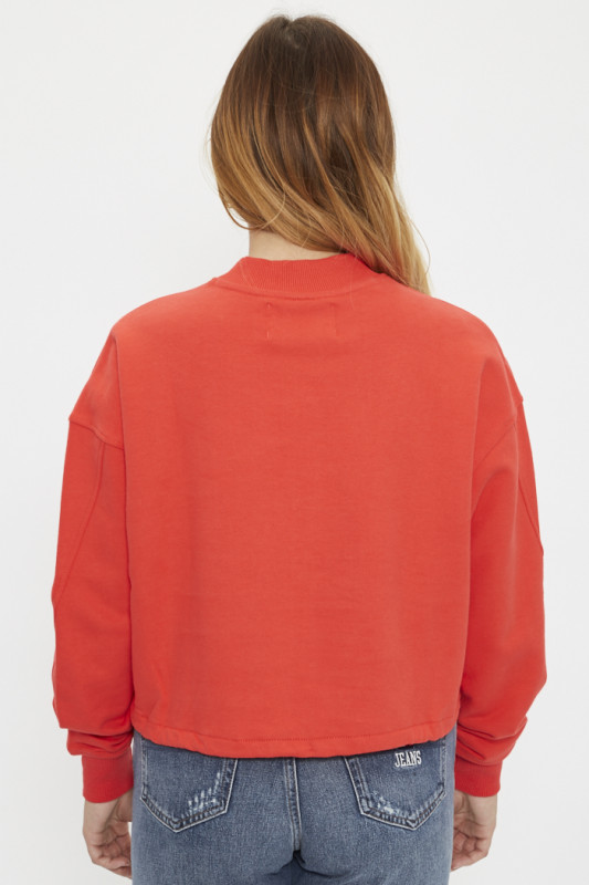 Sweat cropped rouge
