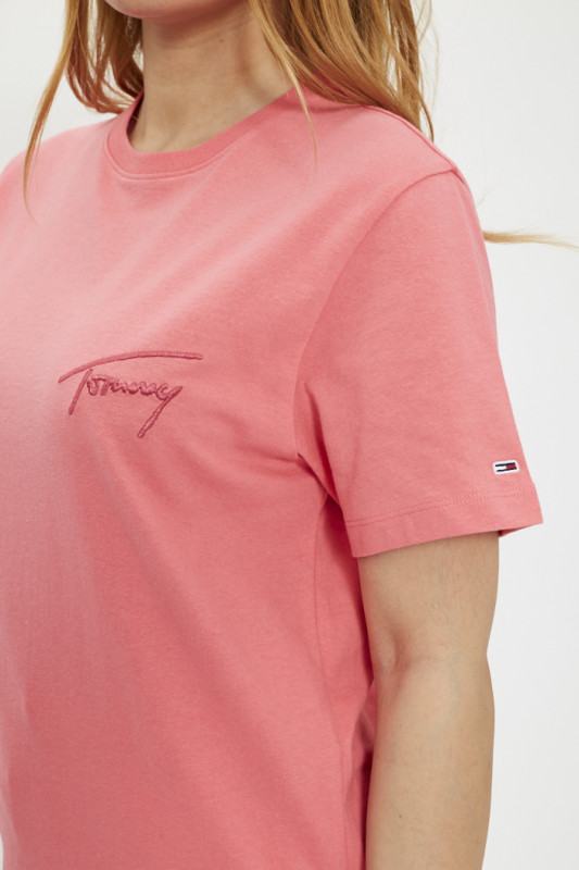 T-shirt rose brodé