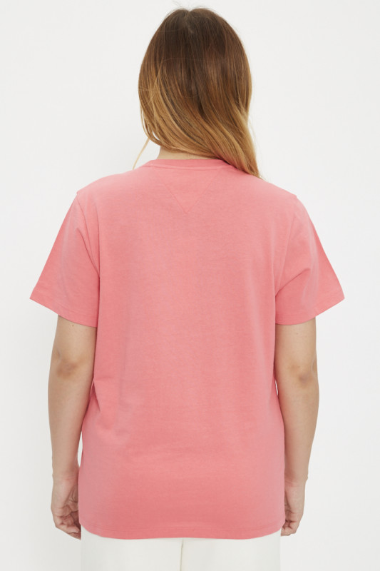 T-shirt rose brodé