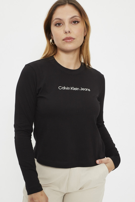 T-shirt noir manches longues