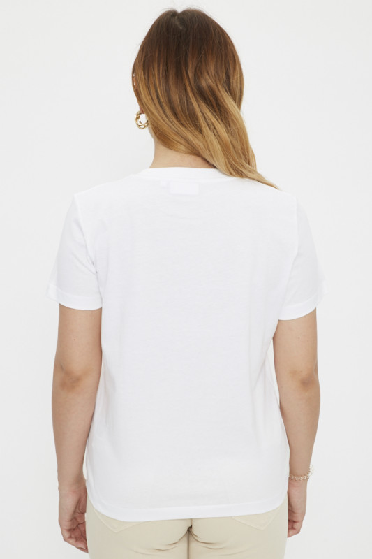 T-shirt blanc imprimé
