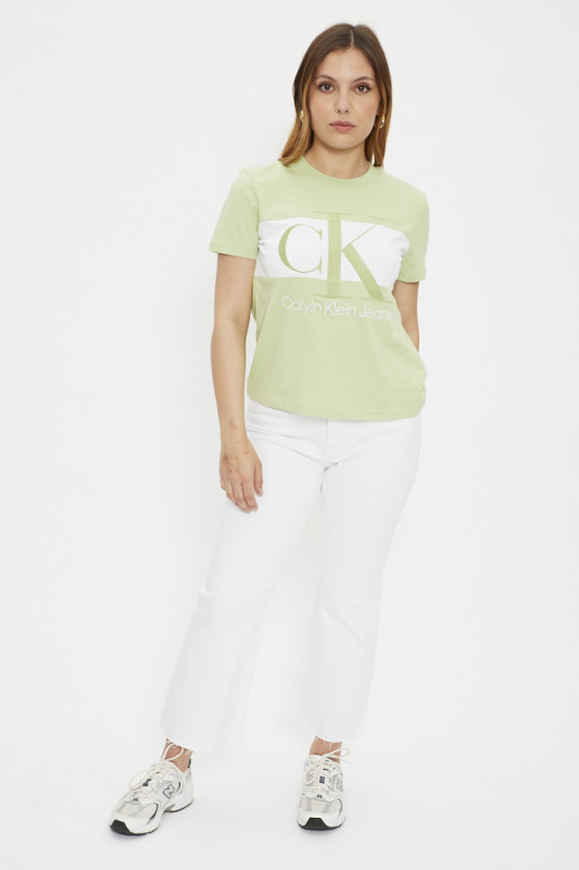 T-shirt vert manches courtes