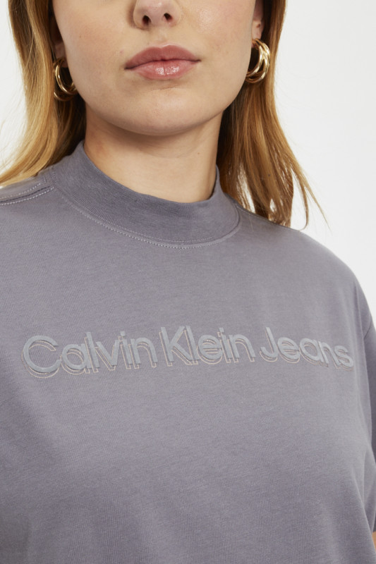 T-shirt gris manches courtes