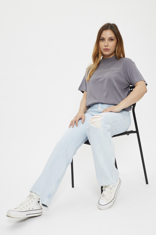 T-shirt gris manches courtes