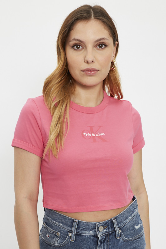 T-shirt Calvin Klein rose pour femme
