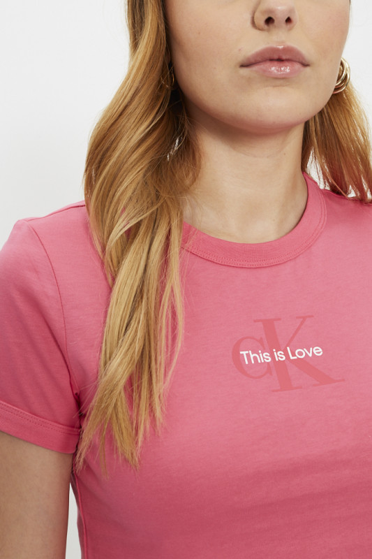 T-shirt 100% rose Calvin Klein