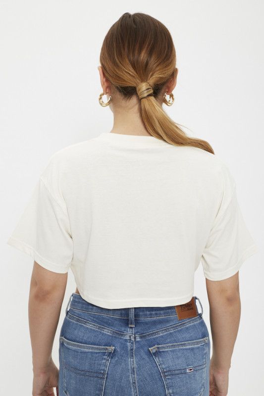 T-shirt cropped blanc