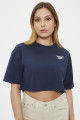 T-shirt cropped bleu