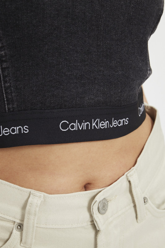 Débardeur en jean cropped femme