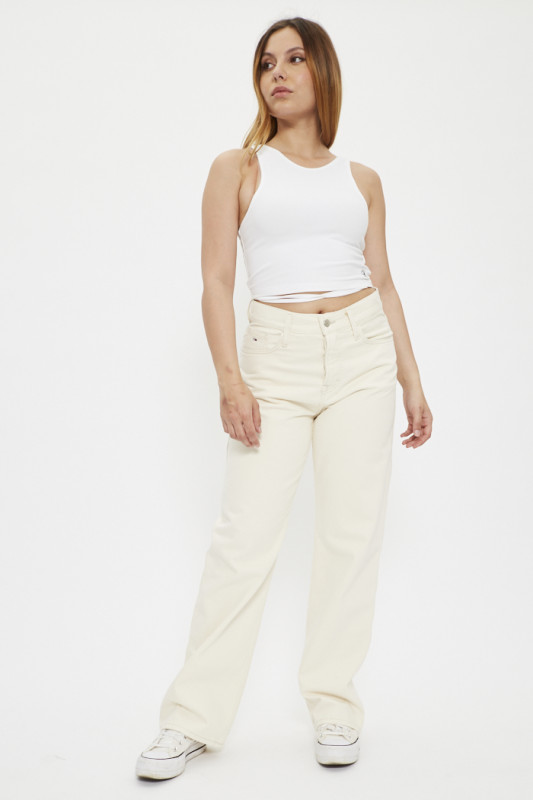 Débardeur crop blanc calvin klein