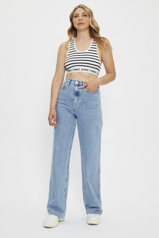 jeans wide leg pour femme tommy hilfiger
