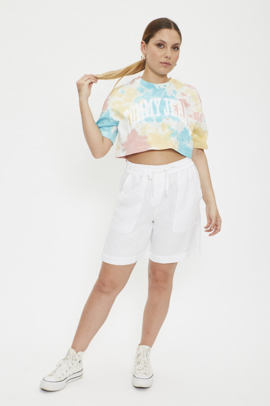 short en lin tommy hilfiger pour femme