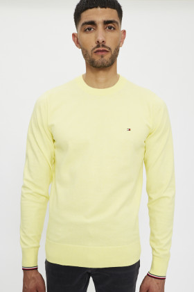 Pull manches longues tommy hilfiger jaune