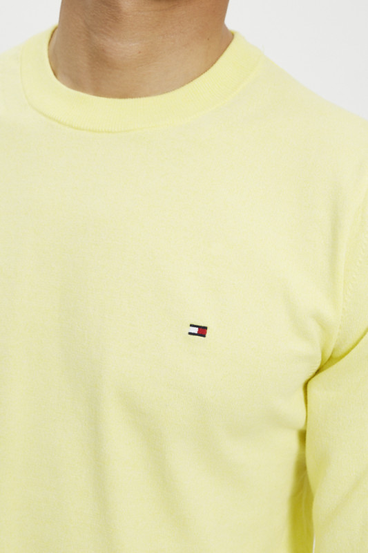 Pull tommy hilfiger pour homme jaune