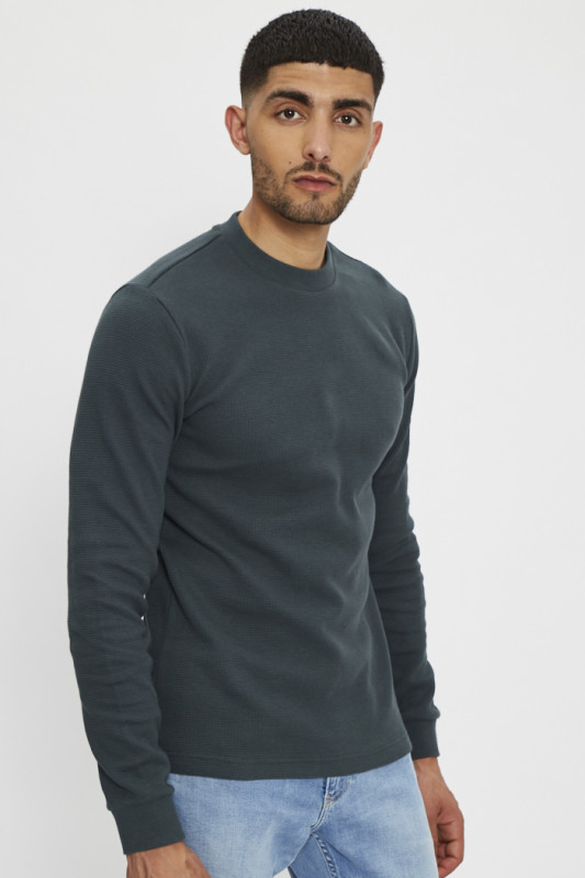 Pull vert calvin klein pour homme col rond