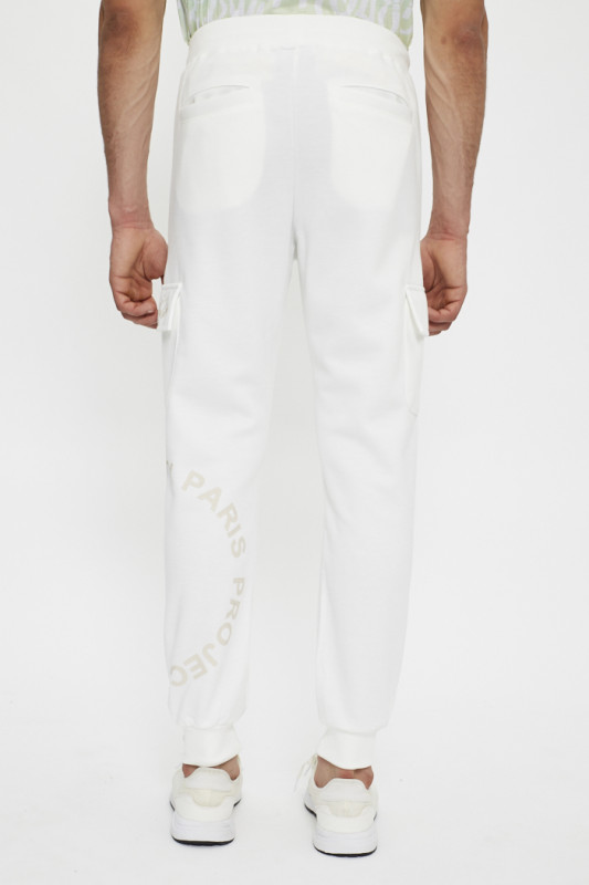 Pantalon de jogging blanc pour homme