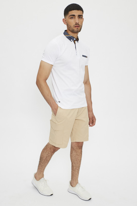 Short cargo beige homme