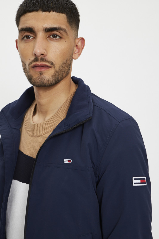 Veste unie avec logo brodé pour homme