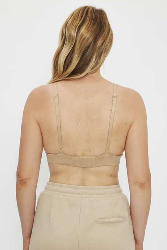 Débardeur à bretelles beige