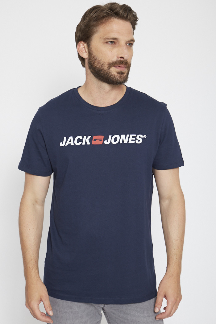 T-shirt bleu marine manches courtes Jack & Jones