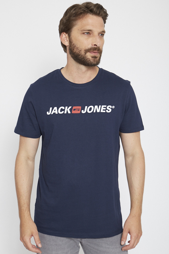 T-shirt Homme Jack & Jones Originals - Bleu - Taille M - Coton - Imprimé Graphique