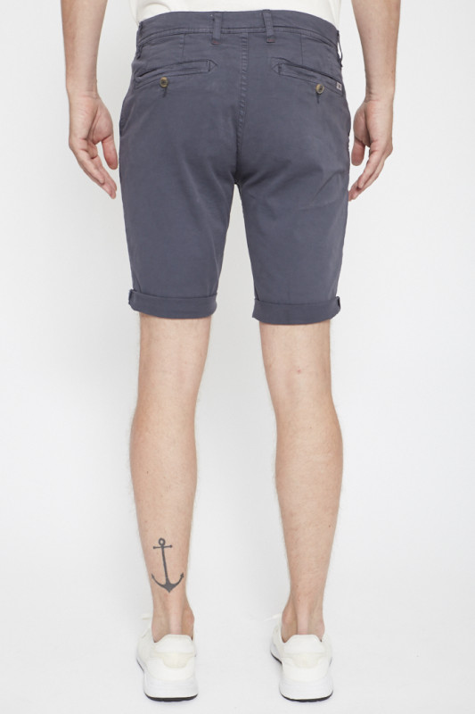 Short chino bleu marine pour homme