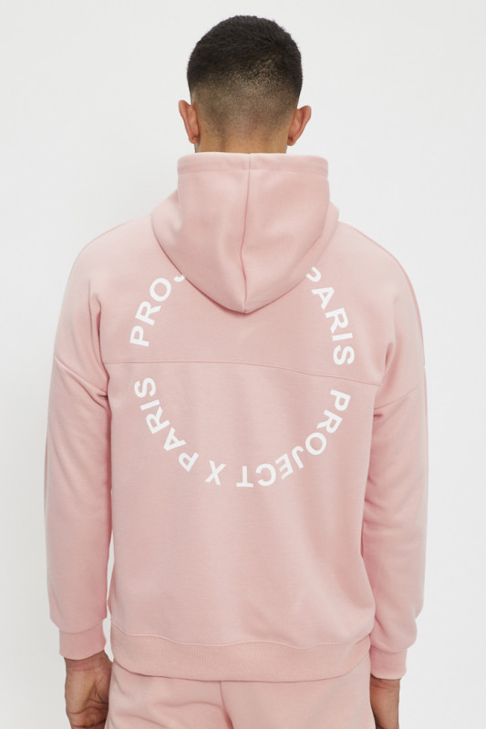 Sweat rose à capuche Project X