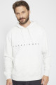 Sweat blanc chiné à capuche