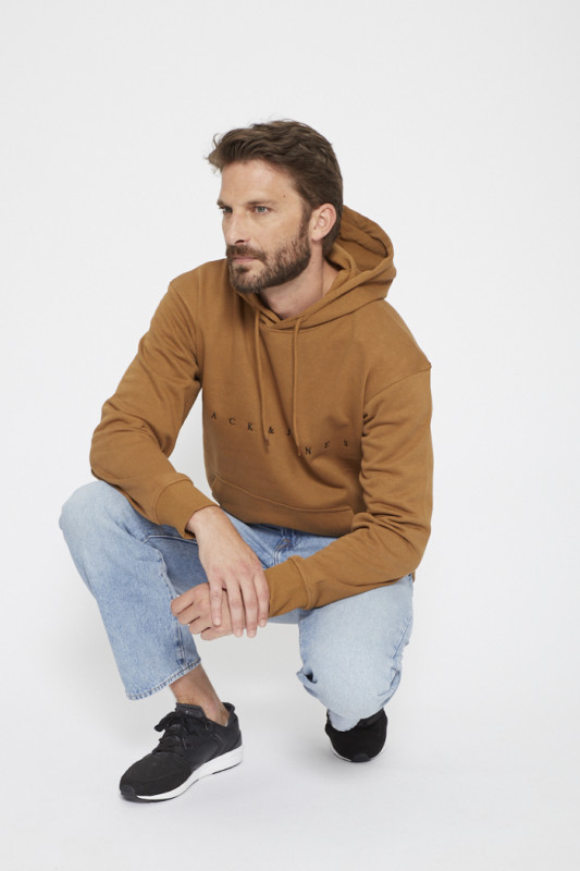 Sweat à capuche brodé pour homme