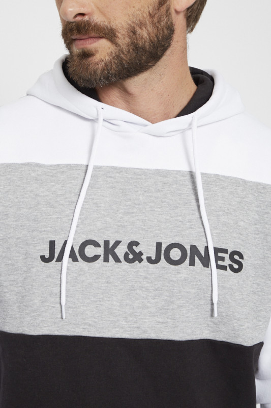 Sweat à capuche avec poche kangourou et impression devant Jack & Jones | Espace Mode