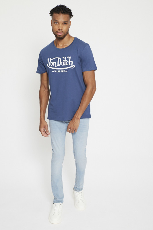 T-shirt bleu Von dutch