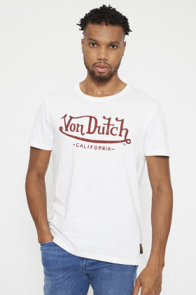 T-shirt blanc col rond