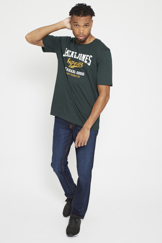 T-shirt vert floqué