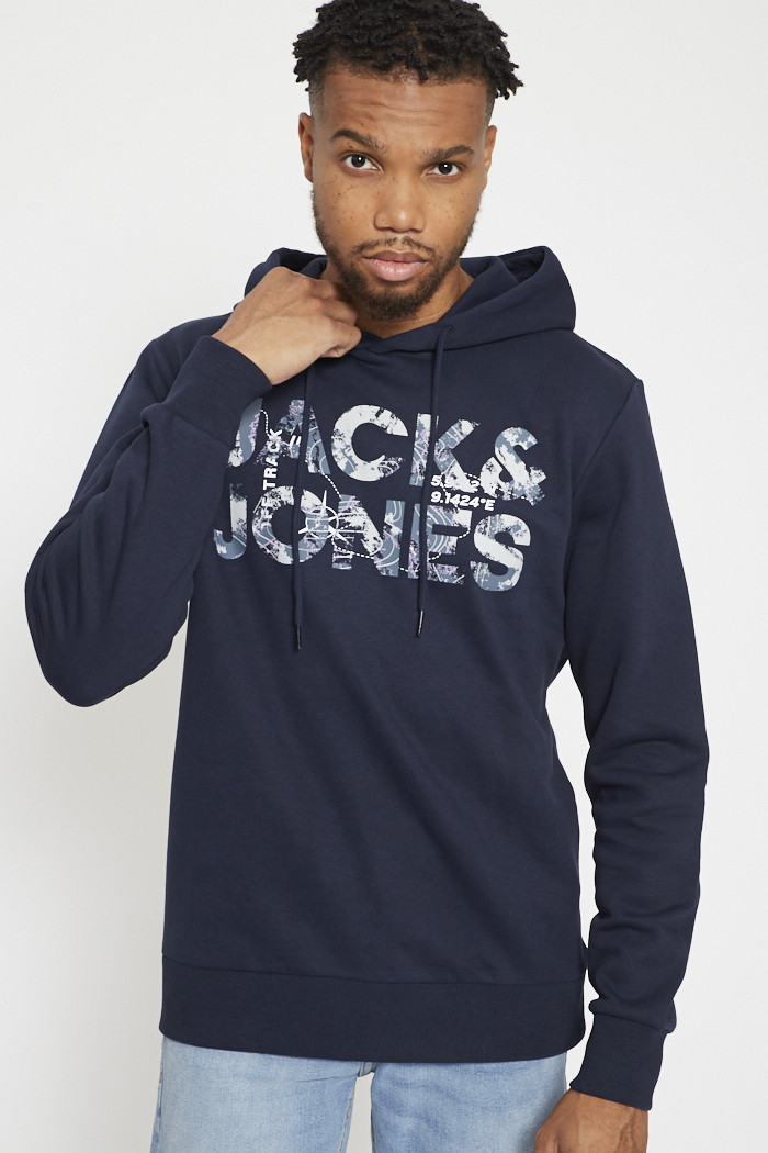 Jack & Jones JJBANK - Sweat à capuche - navy blazer/bleu marine 