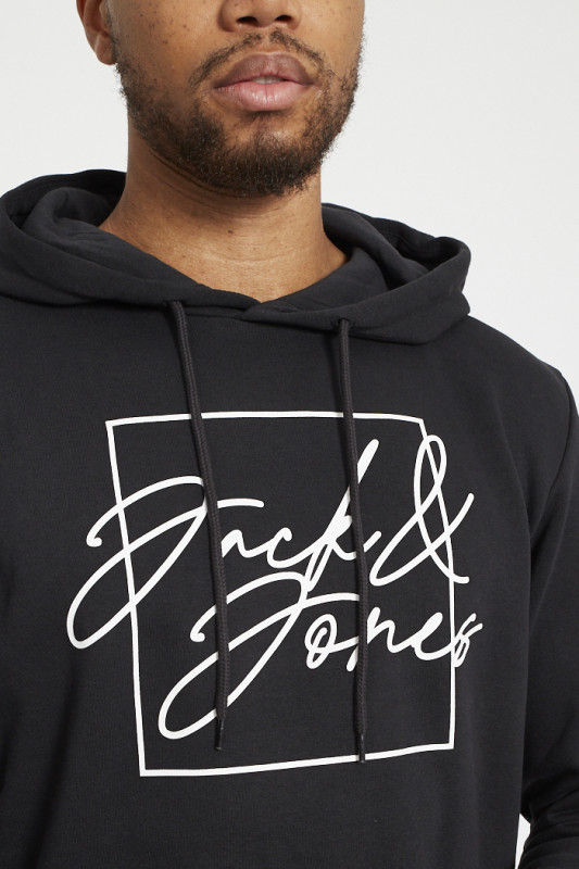 Sweat noir floqué