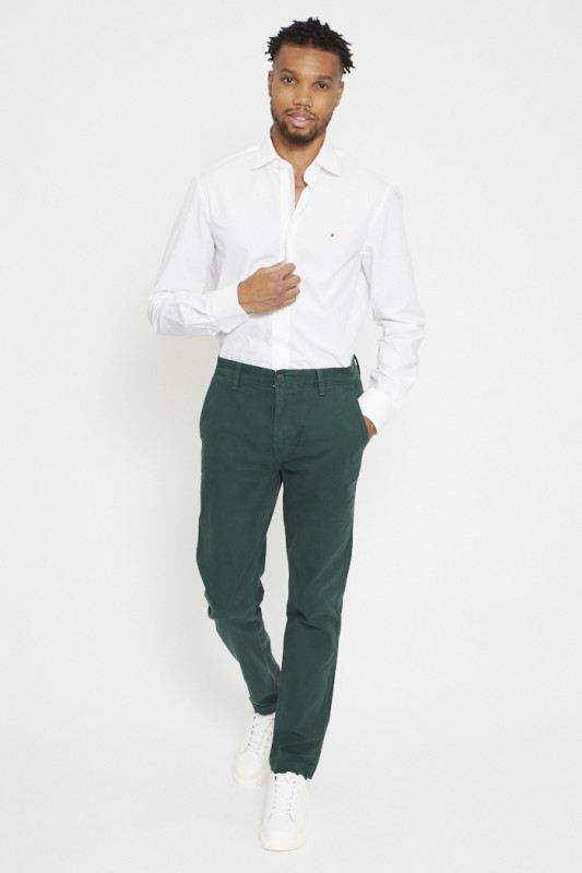 Pantalon vert coupe slim