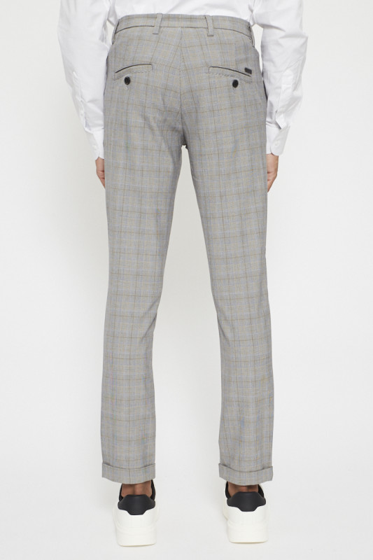 Pantalon habillé à carreaux