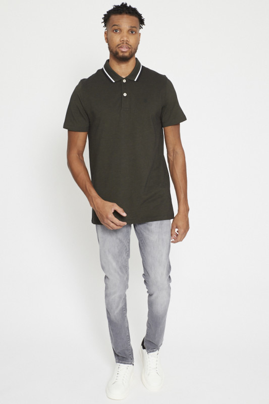 jeans denim couleur grise coupe droite