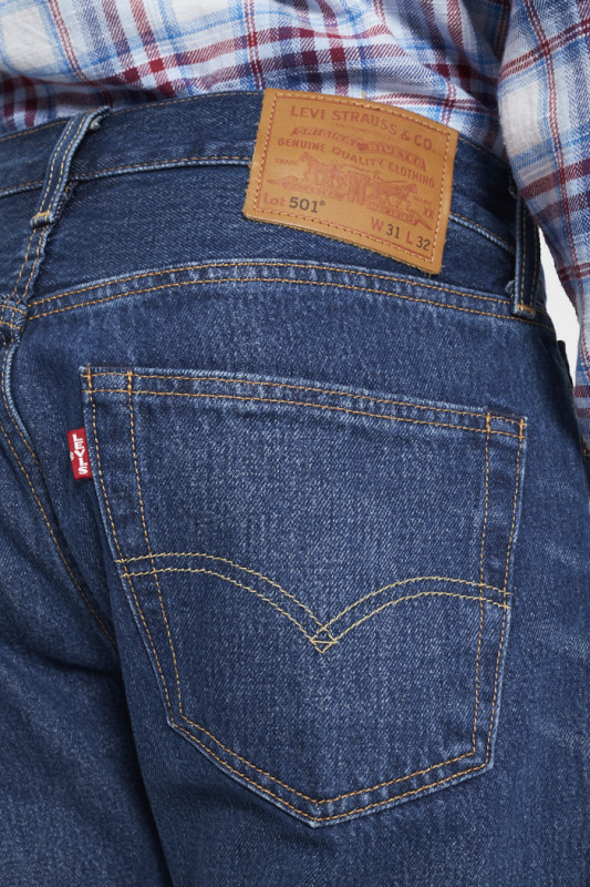 jeans pour homme marque levi's coupe droite bleu denim