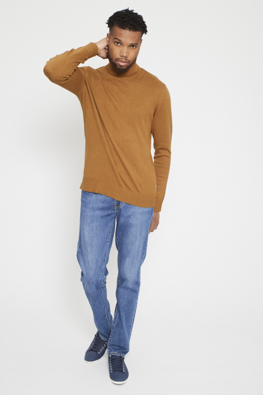 jeans coupe slim couleur bleu indigo pour homme