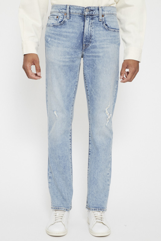 jeans bleu délavé pour homme levi's coupe droite