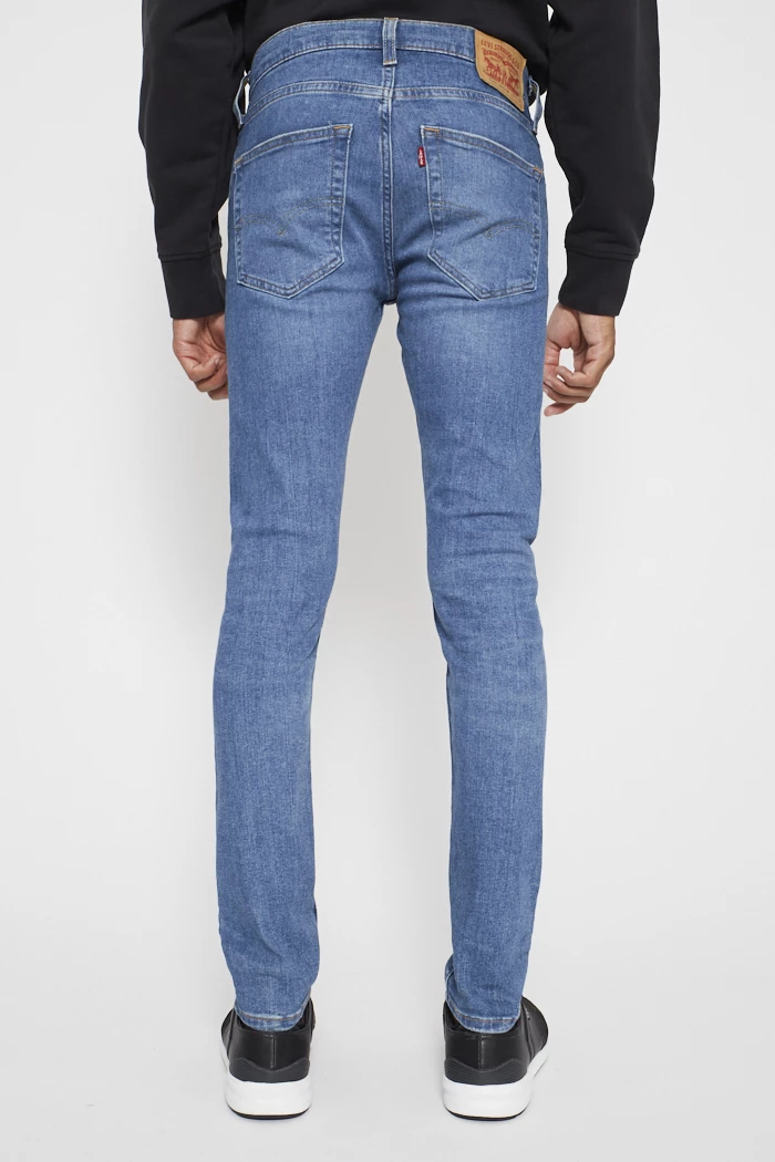 Jean Homme Casual 5 Poche Coupe Droite Effet délavé Taille standard