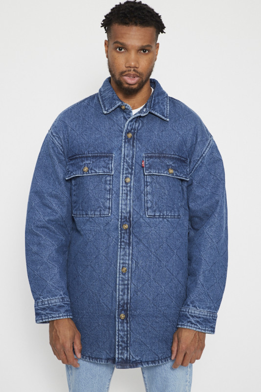 veste en jean matelassée