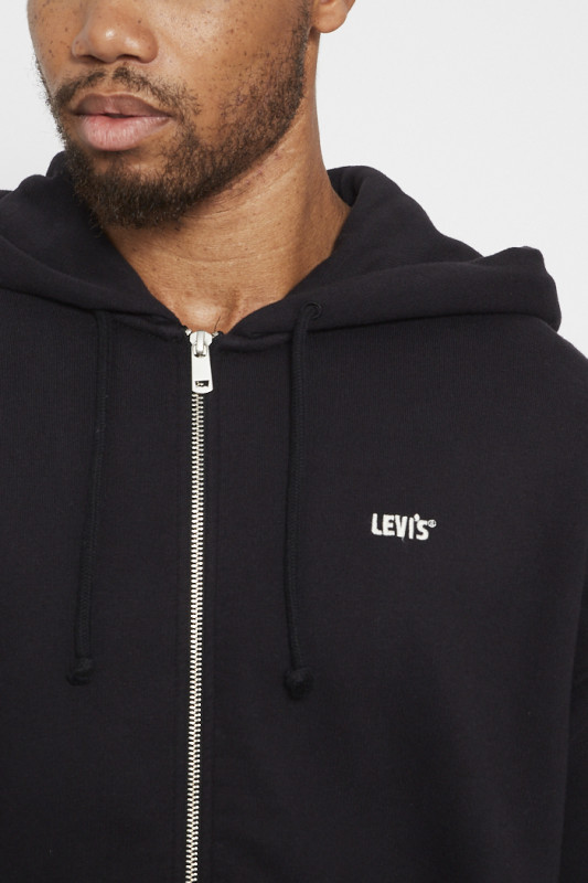 Sweat noir avec logo levi's brodé