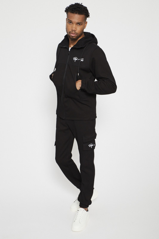 Pantalon noir pour homme à poches