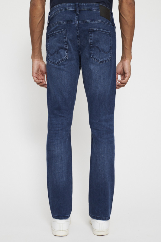 jeans bleu denim en coton mélangé jack & jones