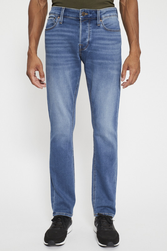 jeans bleu délavé jack & jones coton mélangé