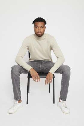 Pull beige pour homme