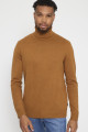 Pull col roulé camel